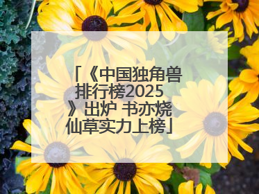 《中国独角兽排行榜2025》出炉 书亦烧仙草实力上榜