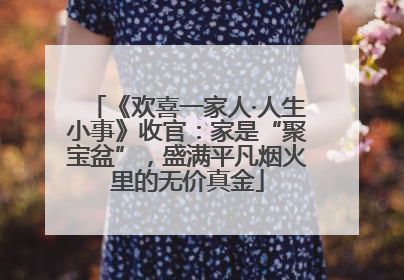 《欢喜一家人·人生小事》收官：家是“聚宝盆”，盛满平凡烟火里的无价真金