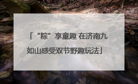“粽”享童趣 在济南九如山感受双节野趣玩法