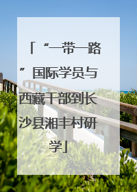 “一带一路”国际学员与西藏干部到长沙县湘丰村研学