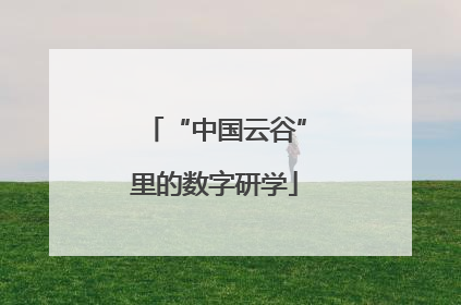 “中国云谷”里的数字研学