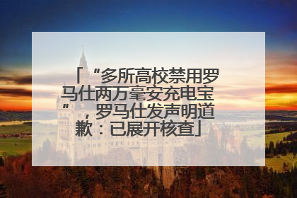 “多所高校禁用罗马仕两万毫安充电宝”，罗马仕发声明道歉：已展开核查