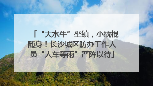 “大水牛”坐镇，小撬棍随身！长沙城区防办工作人员“人车等雨”严阵以待
