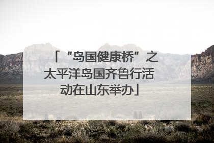 “岛国健康桥”之太平洋岛国齐鲁行活动在山东举办