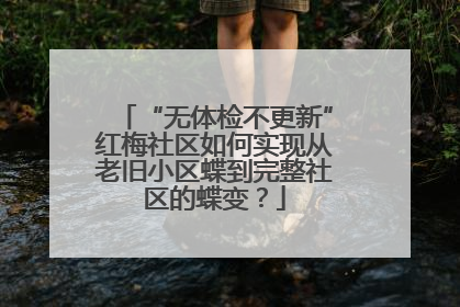 “无体检不更新”红梅社区如何实现从老旧小区蝶到完整社区的蝶变？