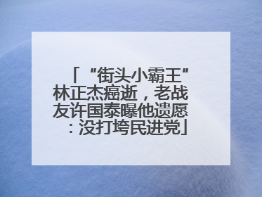 “街头小霸王”林正杰癌逝，老战友许国泰曝他遗愿：没打垮民进党