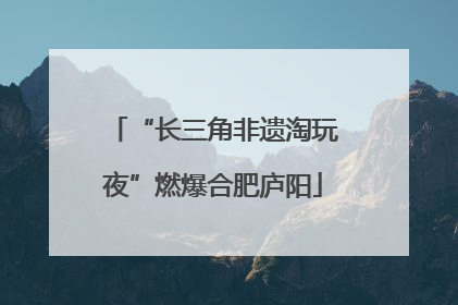“长三角非遗淘玩夜”燃爆合肥庐阳