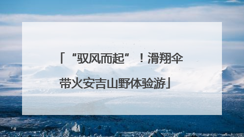 “驭风而起”！滑翔伞带火安吉山野体验游