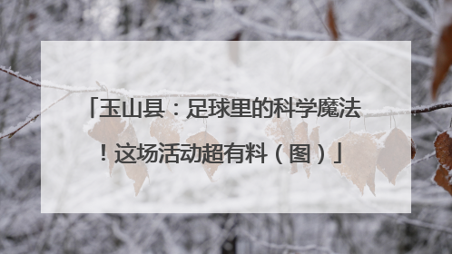 玉山县：足球里的科学魔法！这场活动超有料（图）