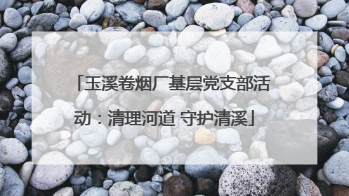 玉溪卷烟厂基层党支部活动：清理河道 守护清溪