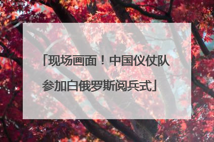 现场画面！中国仪仗队参加白俄罗斯阅兵式