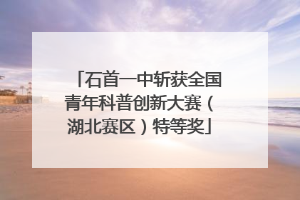 石首一中斩获全国青年科普创新大赛（湖北赛区）特等奖