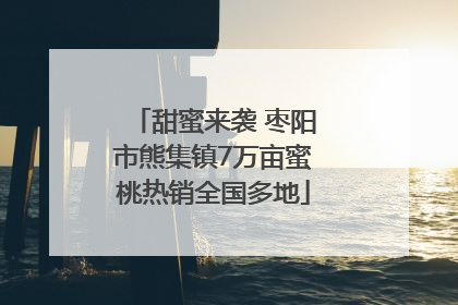 甜蜜来袭 枣阳市熊集镇7万亩蜜桃热销全国多地