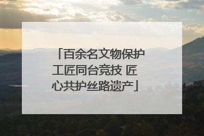 百余名文物保护工匠同台竞技 匠心共护丝路遗产
