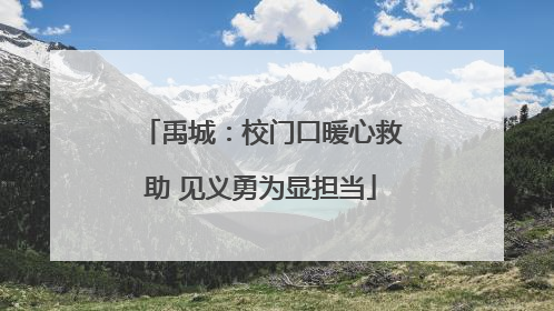 禹城：校门口暖心救助 见义勇为显担当