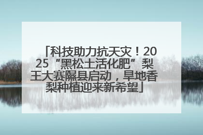科技助力抗天灾！2025“黑松土活化肥”梨王大赛隰县启动，旱地香梨种植迎来新希望