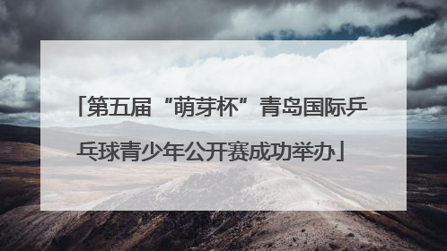 第五届“萌芽杯”青岛国际乒乓球青少年公开赛成功举办