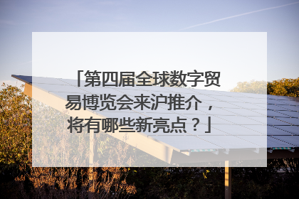 第四届全球数字贸易博览会来沪推介，将有哪些新亮点？