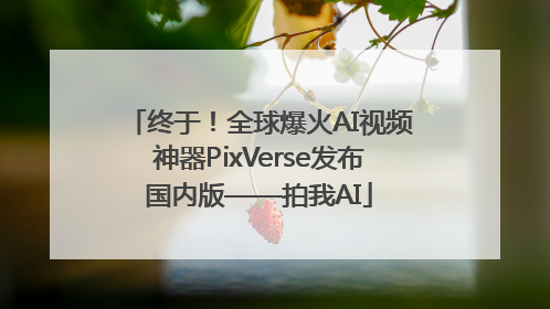 终于！全球爆火AI视频神器PixVerse发布国内版——拍我AI