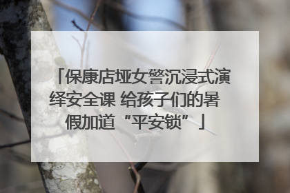 保康店垭女警沉浸式演绎安全课 给孩子们的暑假加道“平安锁”