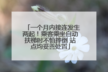 一个月内接连发生两起！乘客乘坐自动扶梯时不慎摔倒 站点均妥善处置