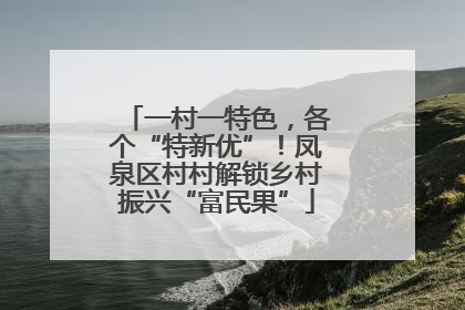 一村一特色，各个“特新优”！凤泉区村村解锁乡村振兴“富民果”