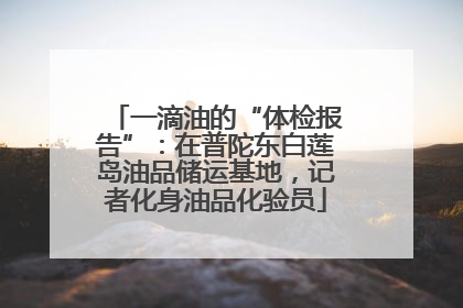 一滴油的“体检报告”：在普陀东白莲岛油品储运基地，记者化身油品化验员