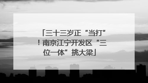 三十三岁正“当打”！南京江宁开发区“三位一体”挑大梁