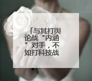 与其打舆论战“内涵”对手，不如打科技战超越对手