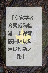专家学者齐聚威海临港，共谋零碳园区规划建设创新之路
