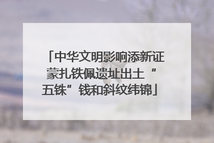 中华文明影响添新证 蒙扎铁佩遗址出土“五铢”钱和斜纹纬锦