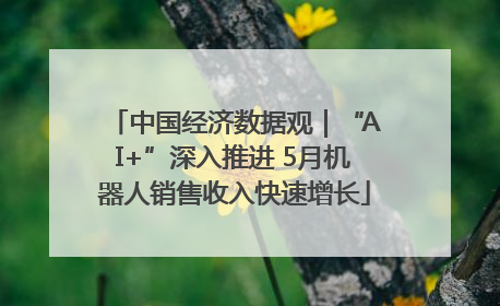 中国经济数据观｜“AI+”深入推进 5月机器人销售收入快速增长