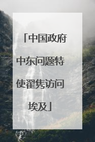 中国政府中东问题特使翟隽访问埃及