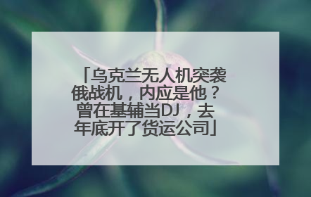 乌克兰无人机突袭俄战机，内应是他？曾在基辅当DJ，去年底开了货运公司