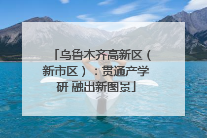 乌鲁木齐高新区（新市区）：贯通产学研 融出新图景