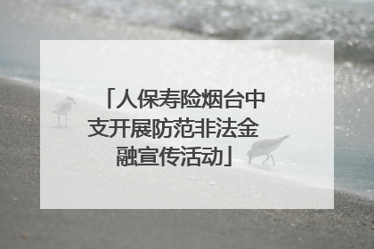 人保寿险烟台中支开展防范非法金融宣传活动