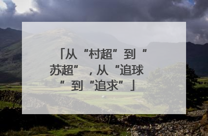 从“村超”到“苏超”，从“追球”到“追求”