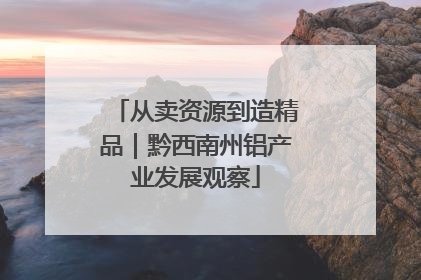 从卖资源到造精品｜黔西南州铝产业发展观察