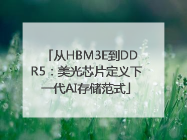 从HBM3E到DDR5：美光芯片定义下一代AI存储范式