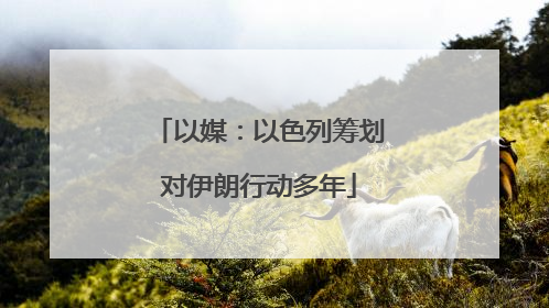 以媒：以色列筹划对伊朗行动多年