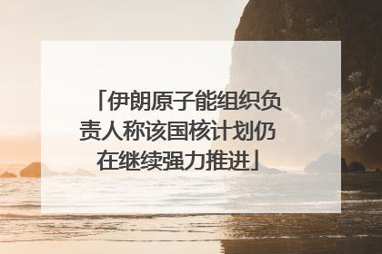 伊朗原子能组织负责人称该国核计划仍在继续强力推进