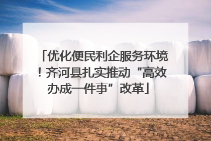 优化便民利企服务环境！齐河县扎实推动“高效办成一件事”改革
