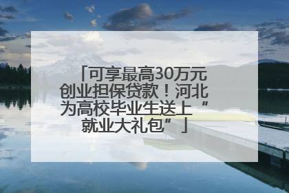 可享最高30万元创业担保贷款！河北为高校毕业生送上“就业大礼包”