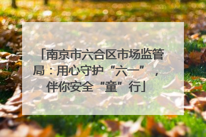 南京市六合区市场监管局：用心守护“六一”，伴你安全“童”行