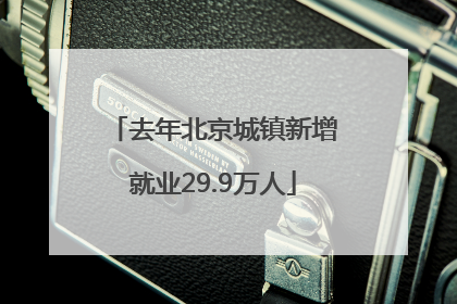 去年北京城镇新增就业29.9万人