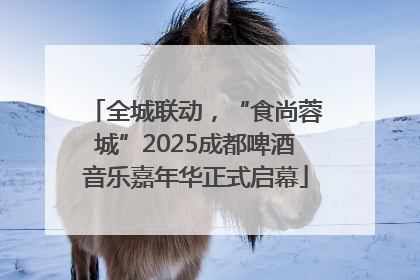 全城联动，“食尚蓉城”2025成都啤酒音乐嘉年华正式启幕