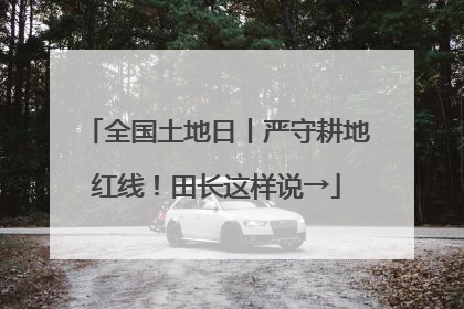 全国土地日丨严守耕地红线！田长这样说→