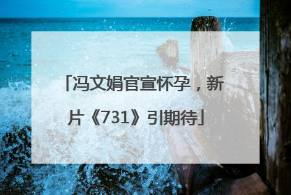 冯文娟官宣怀孕，新片《731》引期待