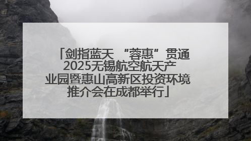 剑指蓝天 “蓉惠”贯通 2025无锡航空航天产业园暨惠山高新区投资环境推介会在成都举行