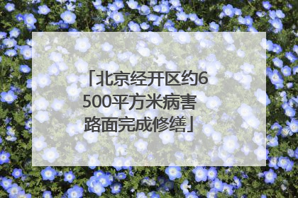 北京经开区约6500平方米病害路面完成修缮